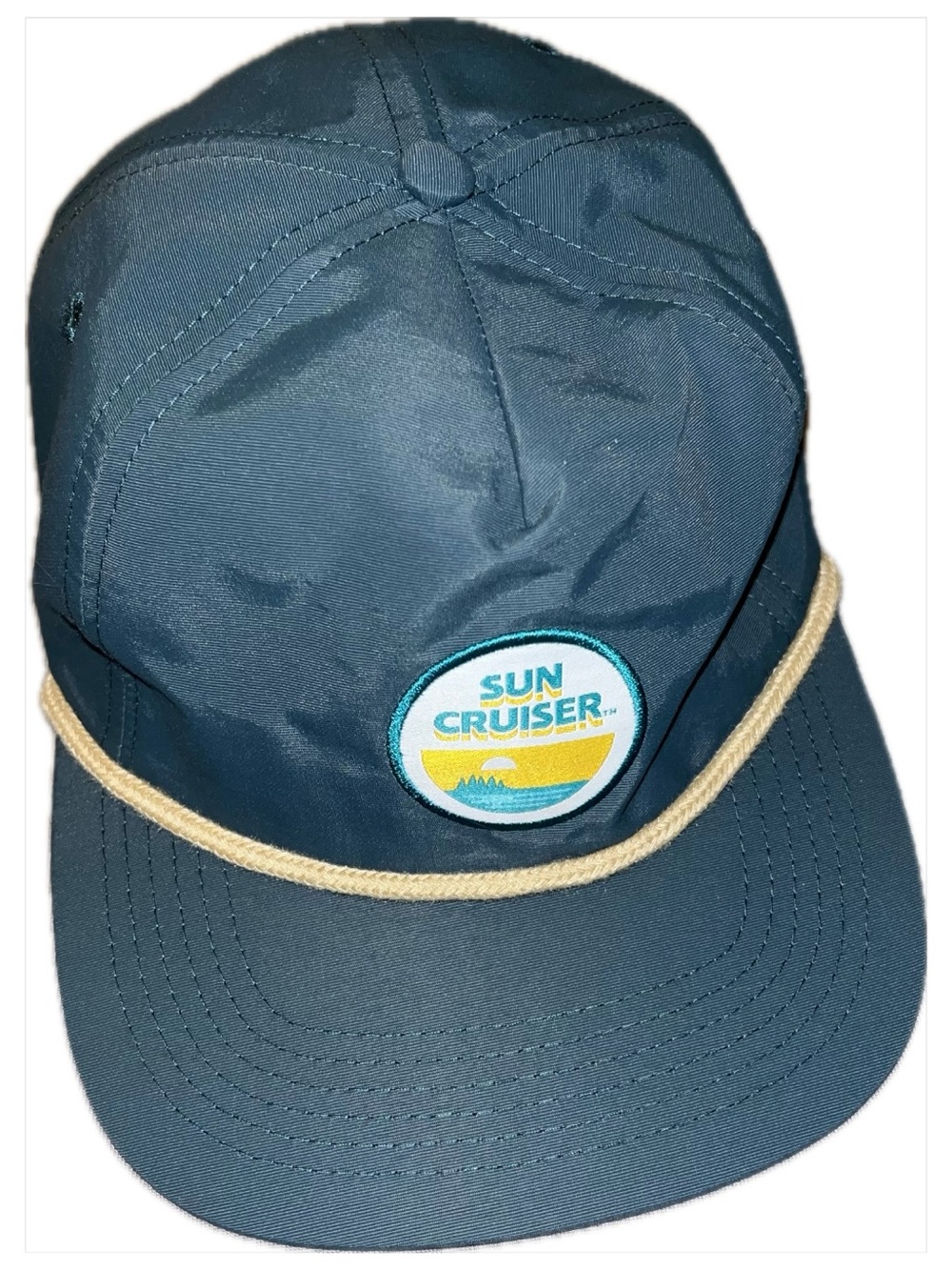 Navy Rope-Trim Cap